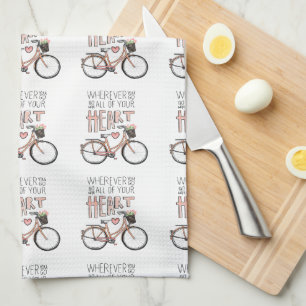 Paño De Cocina Vaya con todo su corazón - bicicleta del vintage