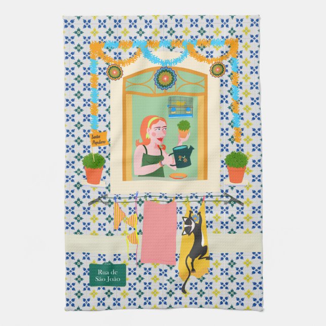 Paño De Cocina Vecino de San Juan Portugués Festa (Vertical)