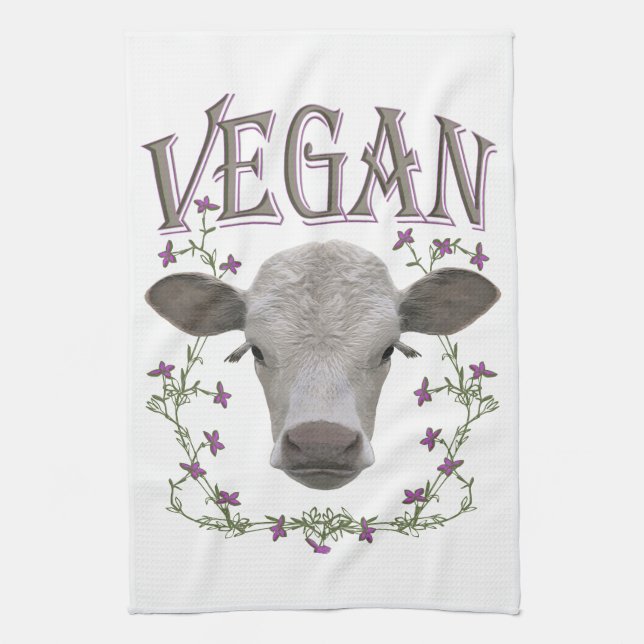 Paño De Cocina Vegan - animales quieren vivir (Vertical)