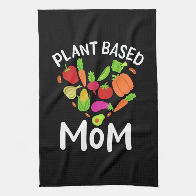 Paño De Cocina Vegan - Mamá Basada En Plantas (Vertical)