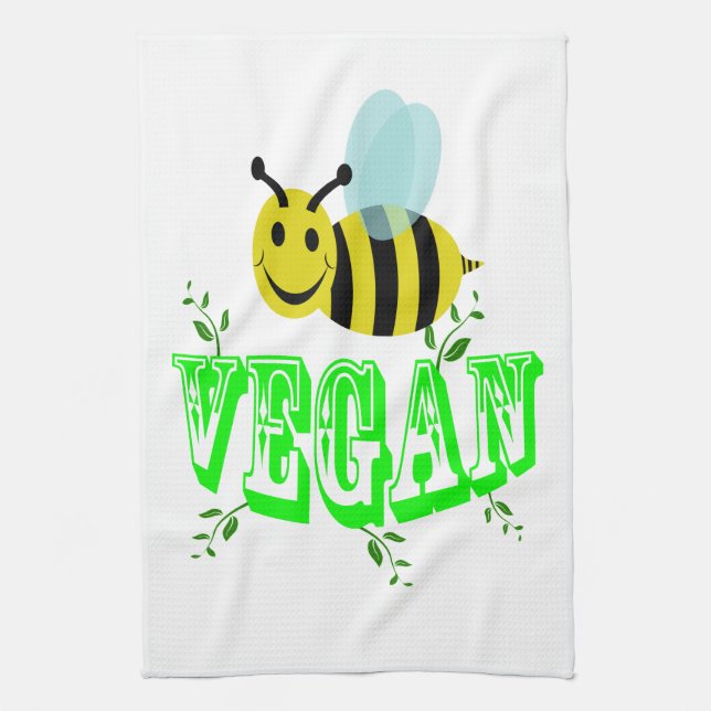 Paño De Cocina vegano de la abeja (Vertical)