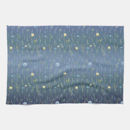 Paño De Cocina Vegetación Acuarela Rústica Flor Botánica floral