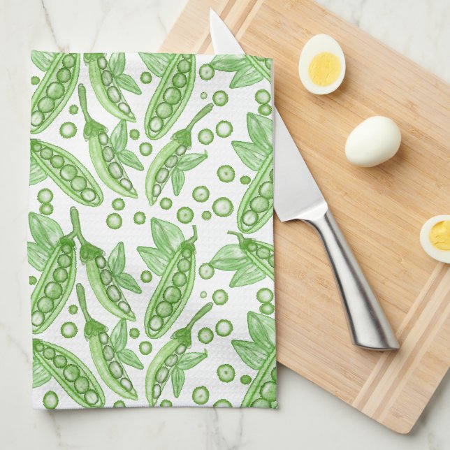 Paño De Cocina Vegetales Peas (Doblado Cuarto)