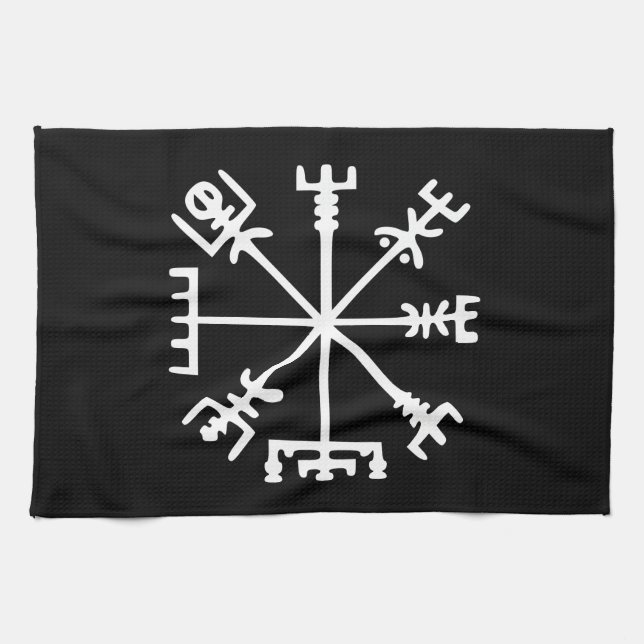 Paño De Cocina Vegvísir (brújula vikina) (Horizontal)
