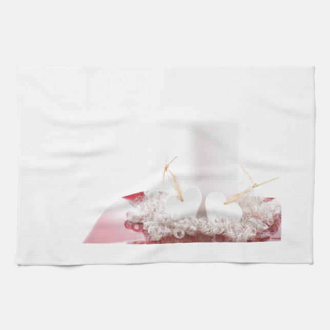 Paño De Cocina Vela y corazones (Horizontal)