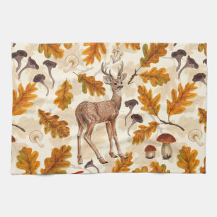 Paño De Cocina Venado en el bosque otoñal