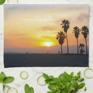 Paño De Cocina Venecia Beach California Sunset Souvenir