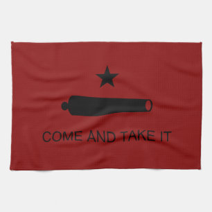Paño De Cocina ¡Vengan y tómenlo! Bandera de batalla del estado d