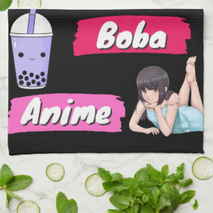 Paño De Cocina Ventilador de la cultura K-Pop, Ramen, Boba y Anim