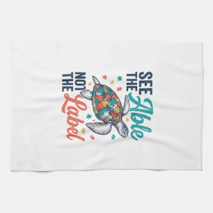 Paño De Cocina Ver el diseño de la camiseta de concienciación sob