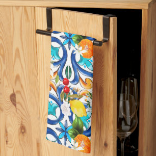 Paño De Cocina Verano, baldosas sicilianas, mayólica, cerámica