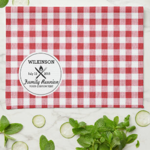 Paño De Cocina Verano BBQ Grill Cocina Reunión Red Gingham Check