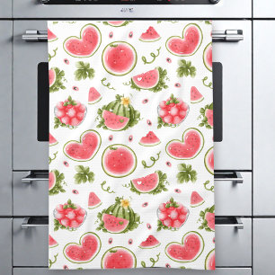 Paño De Cocina Verano blanco rosado de la sandía