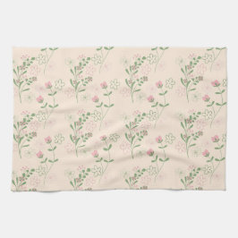 Paño De Cocina Verano de primavera botánica floral tropical verde