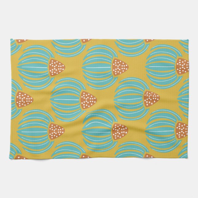 Paño De Cocina Verdant Whimsy Bud Yellow (Horizontal)