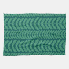 Paño De Cocina Verdant Whimsy Leaves - Azul