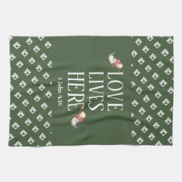 Paño De Cocina Verde | AMAR LA VIDA AQUÍ | Personalizable elegant