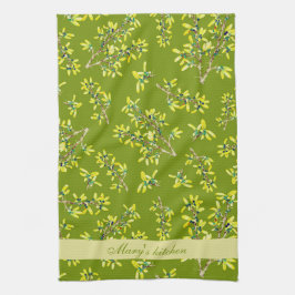 Paño De Cocina Verde de espina negra