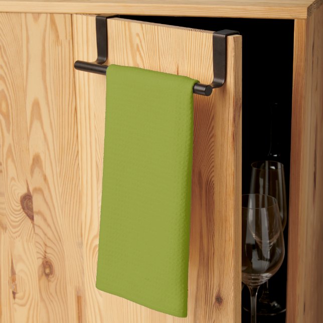 Paño De Cocina Verde de moda (color sólido) (Pliegue de tercios)