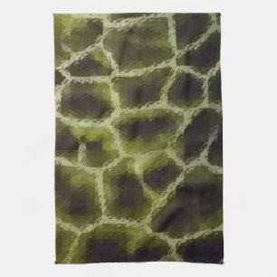 Paño De Cocina Verde de oliva para impresión en animales