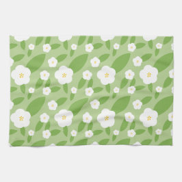 Paño De Cocina Verde floral