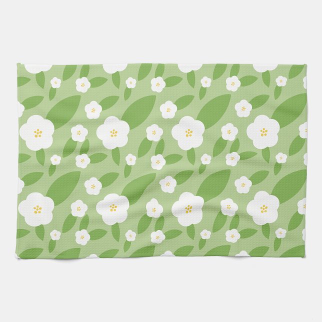 Paño De Cocina Verde floral (Horizontal)