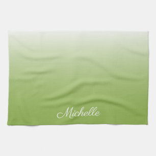 Paño De Cocina Verde gris degradado personalizado de color verde 
