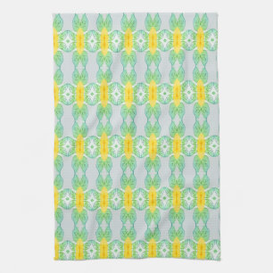 Paño De Cocina Verde Gris Y Amarillo