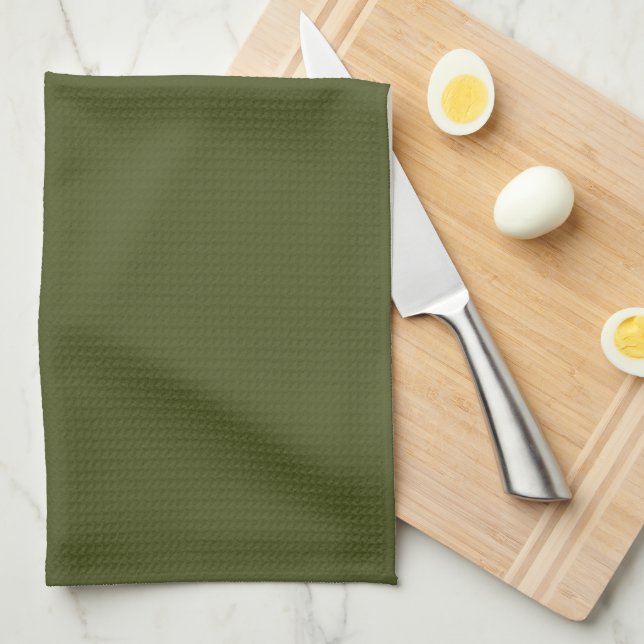 Paño De Cocina verde militar (Doblado Cuarto)