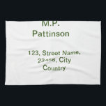 Paño De Cocina Verde mínimo simple añadir el nombre de texto reco<br><div class="desc">diseño</div>