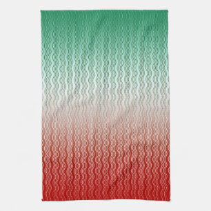 Paño De Cocina Verde rojo