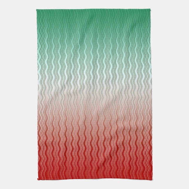 Paño De Cocina Verde rojo (Vertical)