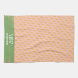 Paño De Cocina Verde Rosa lindo Feliz Estanque de Pascua