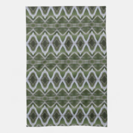 Paño De Cocina Verde y gris decorativos