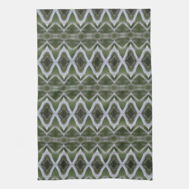 Paño De Cocina Verde y gris decorativos (Vertical)