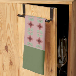 Paño De Cocina Verde y rosa