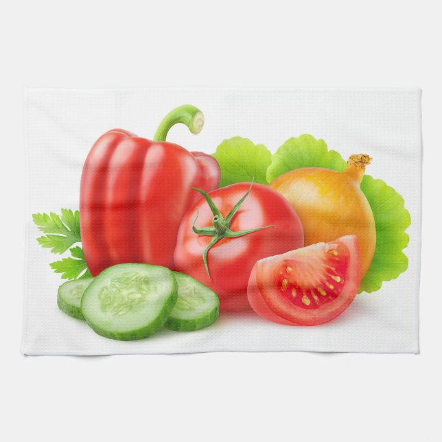 Paño De Cocina Verduras frescas (Horizontal)