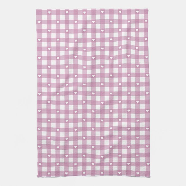 Paño De Cocina Verificaciones Magenta (Vertical)