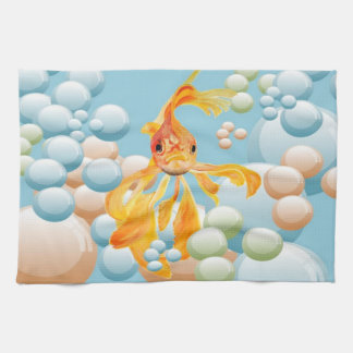 Paño De Cocina VerMillón De Peces De Oro En El Agua Pastel De Bur