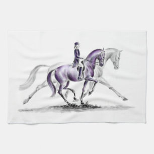 Paño De Cocina Vestido caballo en Trot Piaffe