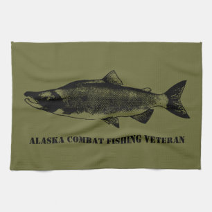 Paño De Cocina Veterano de la Pesca de Combate de Alaska