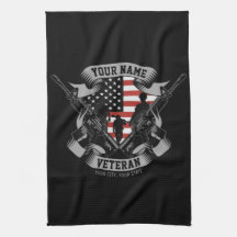 Veterano norteamericano personalizado orgulloso de