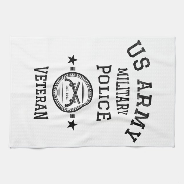 Paño De Cocina Veterano Oficial de Policía Retirado (Horizontal)