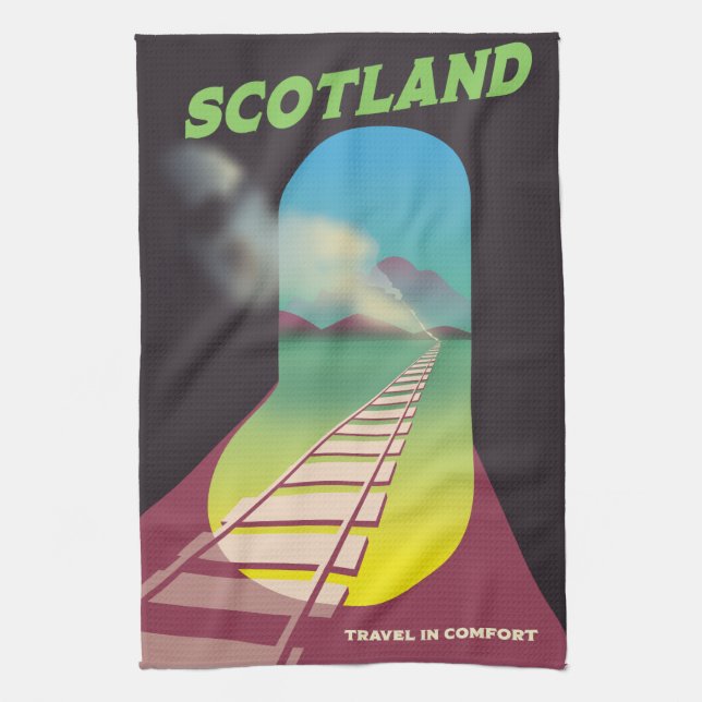 Paño De Cocina Viajar con comodidad Escocia (Vertical)