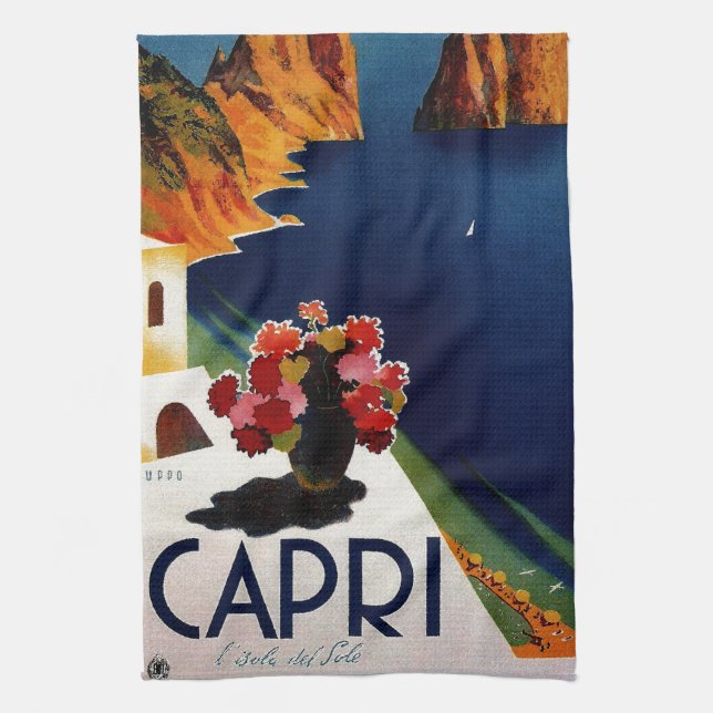 Paño De Cocina Viaje de Capri Italia (Vertical)