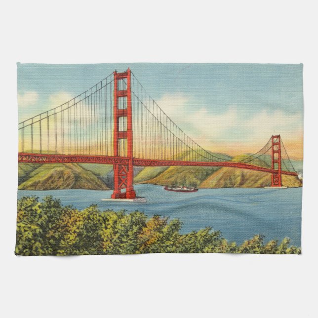 Paño De Cocina Viaje del puente Golden Gate San Francisco (Horizontal)