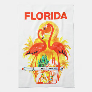 Paño De Cocina Viajes de los antiguos flamencos de Florida