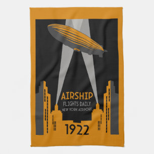 Paño De Cocina Viajes en dirigible retro de los años 20