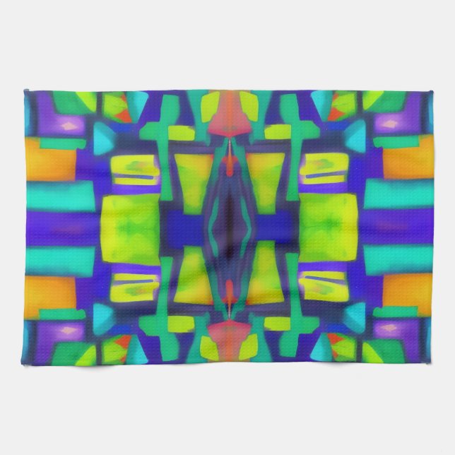 Paño De Cocina Vibes Eléctricas Dreams Elegante Arte Resumen (Horizontal)