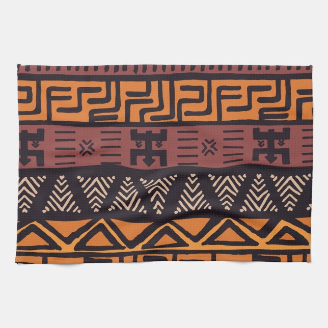 Paño De Cocina Vibes étnicas africanas al estilo bohemio (Horizontal)